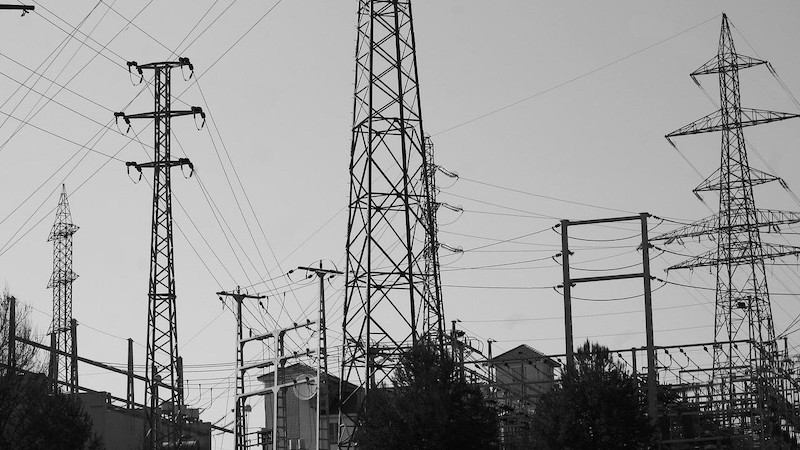 Transmission lines, forming part of a power system. 