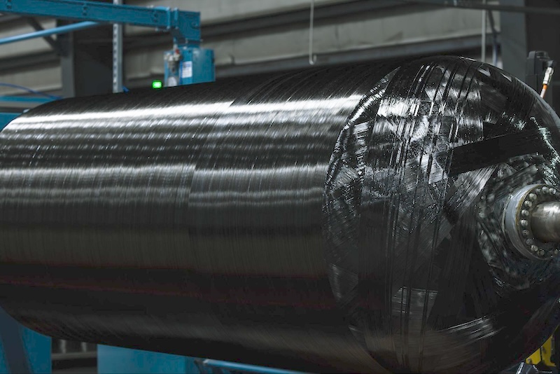 Hydria Gas Technologies composite fuel storage cylinder