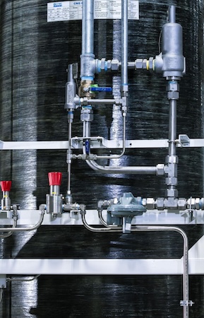 Hydria Gas Technologies tank piping and monitoring system