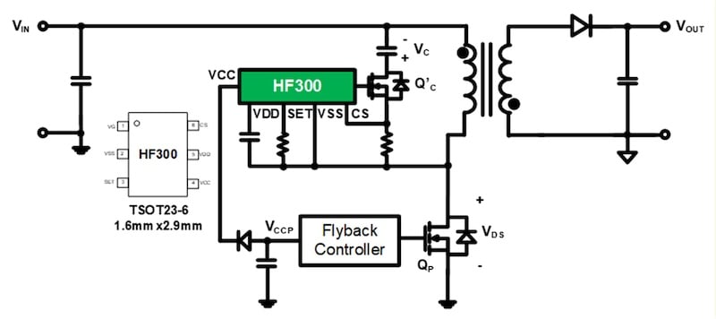 Conventional Flyback Controller Combined with the HF300