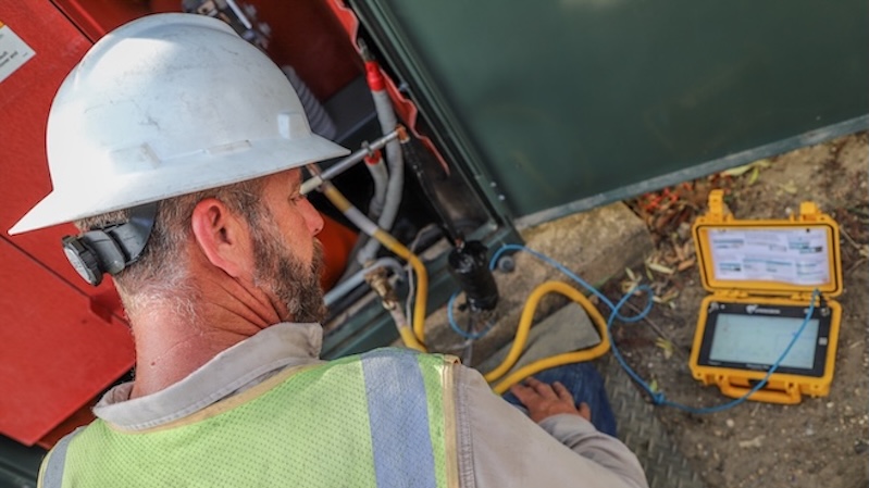 The cable rejuvenation process begins with diagnostic testing and
characterization.